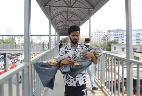 হামে মারা যাওয়া শিশুর মরদেহের ছবি ভাইরাল